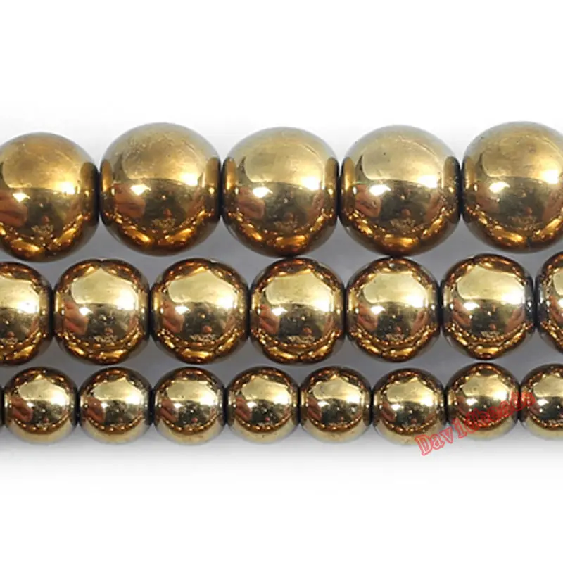 Free-Shipping-Natural-Stone-Gold-Plated-Hematite-Shamballa-Beads-4-6-8-10-MM-15-Per