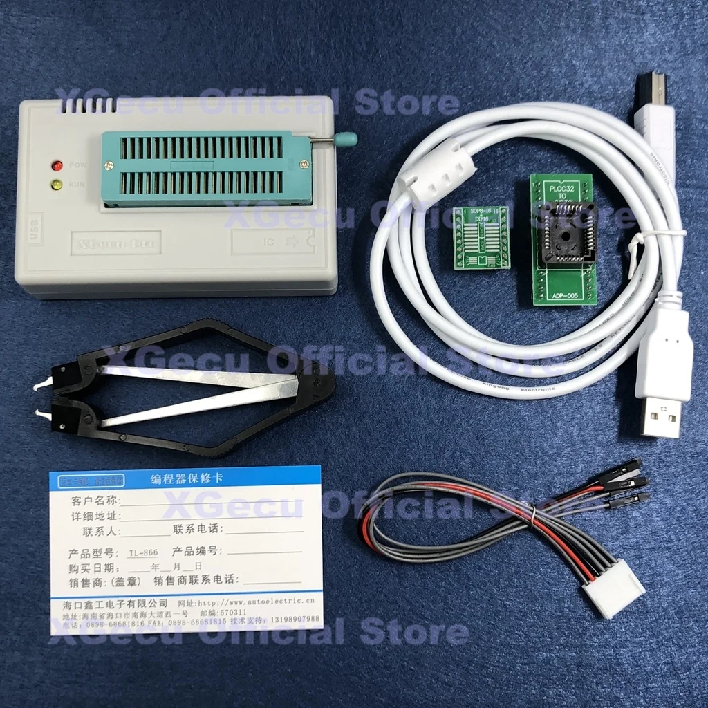 

V9.00 XGecu TL866II Plus USB Universal Programmer support 15000+IC SPI Flash NAND EEPROM MCU replace TL866A TL866CS+2PCS ADAPTER