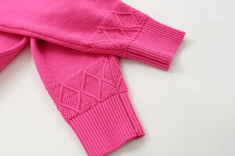 Свитера для девочек с поддельными нагрудными 3D картинками пуловеры для мальчиков осенне-зимняя одежда пальто для детей