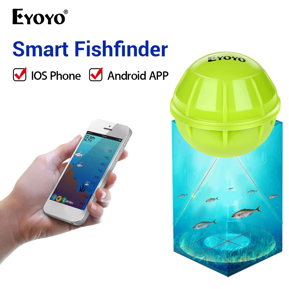

Eyoyo E1 Sonar Fish Finder For Fishing Bluetooth Depth Sonar Sounder Fishfinder for IOS Iphone Android Lake Sea Fishing