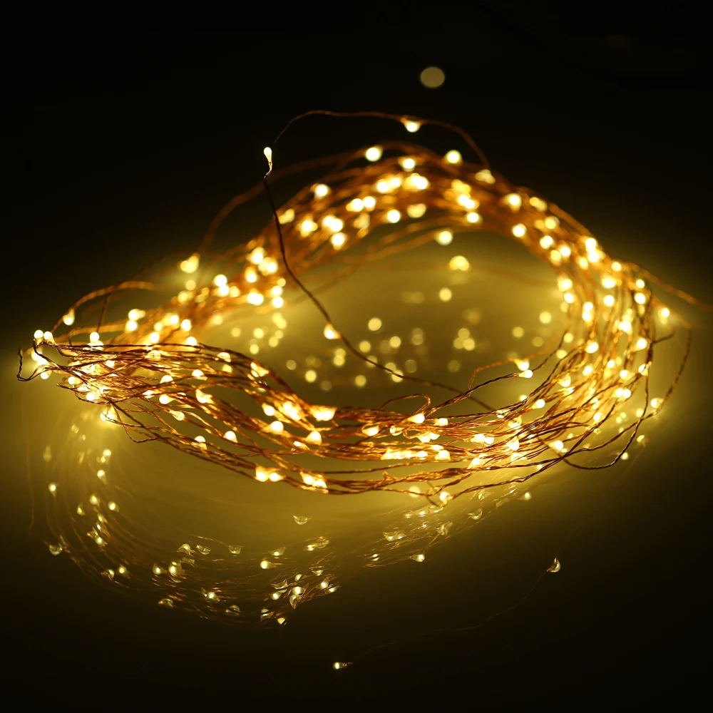 Новинка 2018 10 м 100led DC 6V адаптер питания Рождественская садовая лампа гирлянда