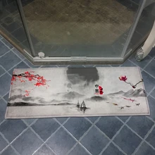 Китайская традиционная Ковры пейзажной живописи Коврики Длинные Бар вступления в Гостиная Спальня Кухня Ванная комната противоскользящие Ковры