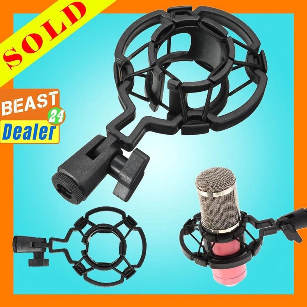 

Professional Condenser Microphone Mic Shock Mount Holder 46MM Studio Recording Bracket For Large Diaphram Mic Clip BM700 BM800