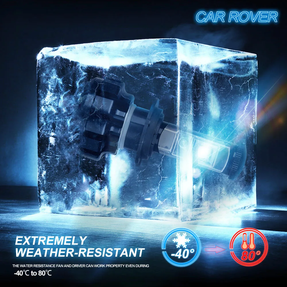 Автомобильные ROVER H1 H4 H11 H7 H13 9005 9006 светодиодный лампы для фар XHP50 чипы 60 Вт 9600LM 6000K