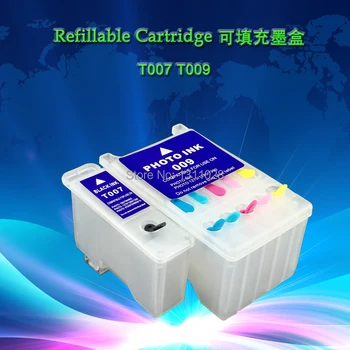 

INK WAY T007 T009 Empty Chipped Refillable ink cartridge for Stylus Photo 900,1270,1280,1290,1290S,1 SET, 2 PCS