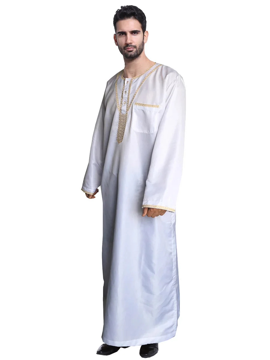 BOHOWAII мусульманская одежда мужская Тауб с длинными рукавами abaya Muslim Baju мусульманская Pria повседневное мусульманское платье