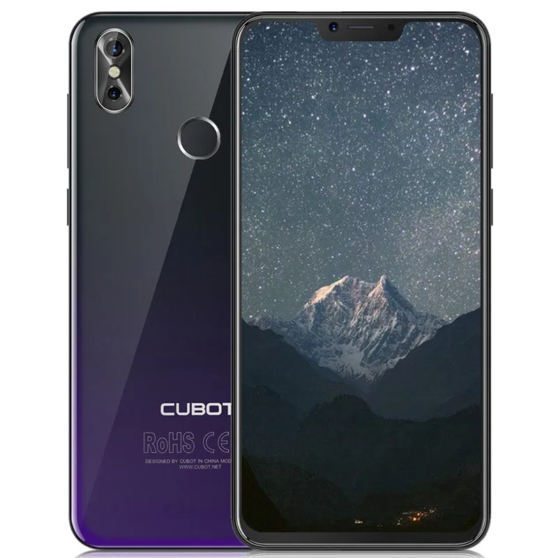 CUBOT P20 4G Moblie Phone Android 8.0 4GB RAM 64GB ROM MTK6750T Octa Core 4000mAh 20MP+2.0MP 6.18'' 19:9 Notch Screen Cellphones |