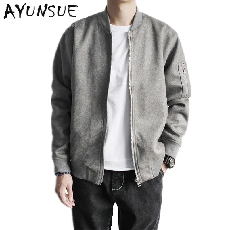 

Casual Gray Man Jacket SlimBomber Jackets Men Bombers Homme Windbreaker Men Spring Autumn Mens Jackets And Coats Outwear FYY278