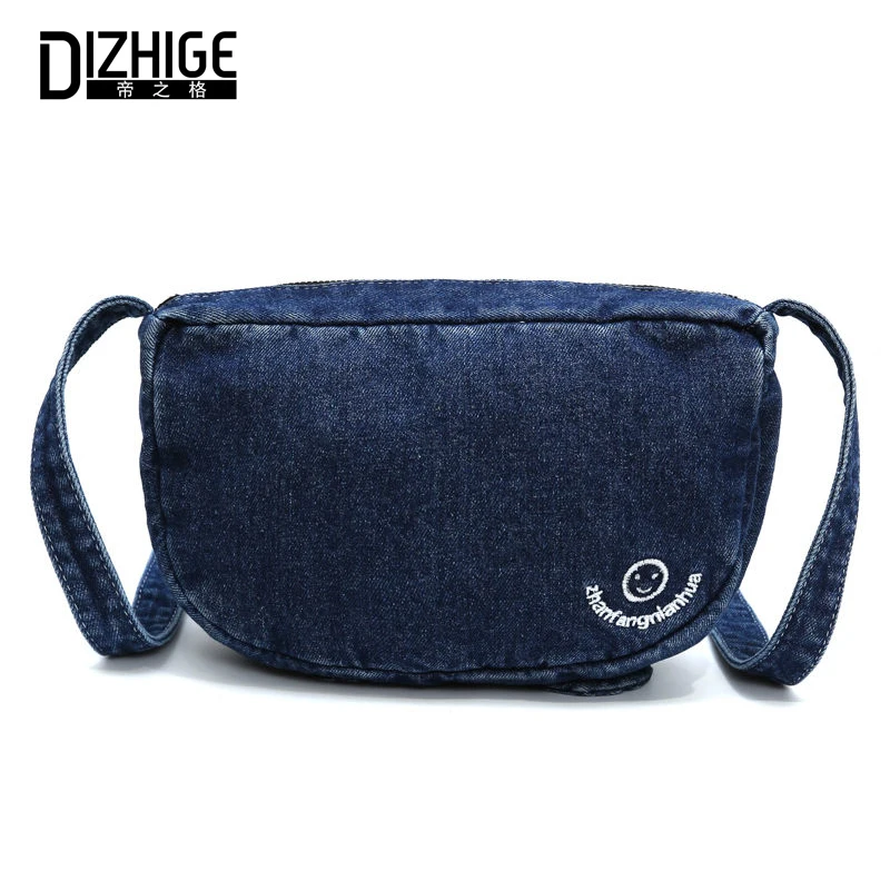 

DIZHIGE Brand Fashion Small Shoulder Bag Women Messenger Bags High Quality Crossbody Bag For Women Denim Embroidery Female Bags