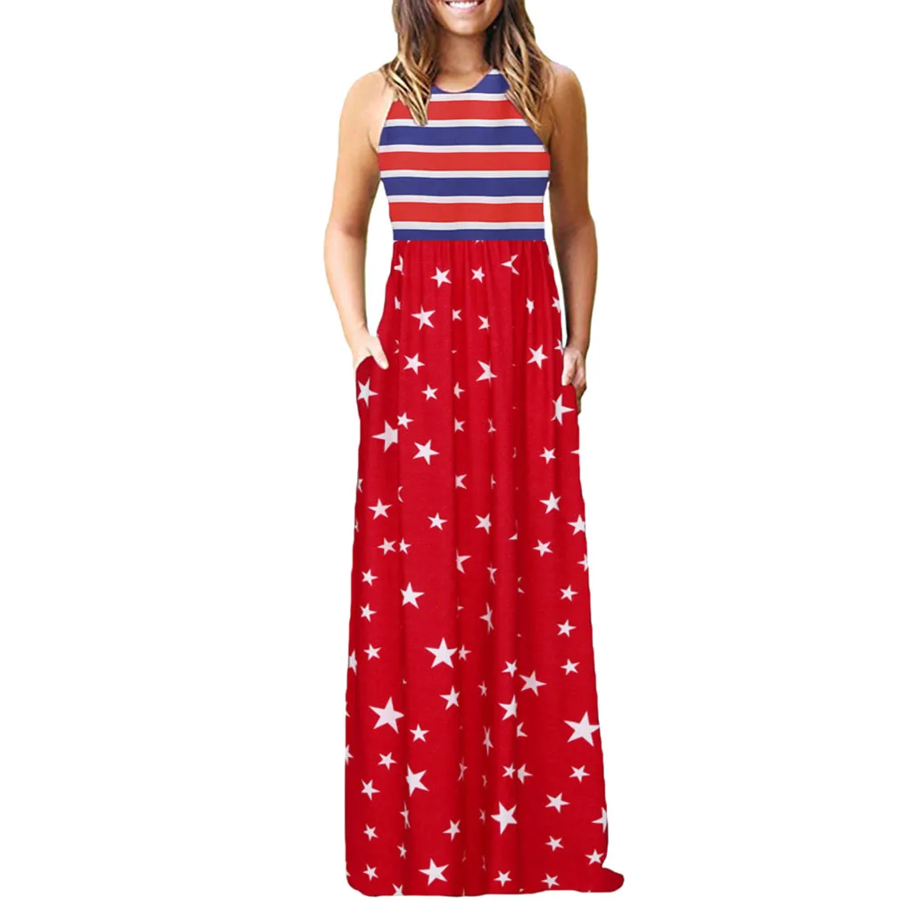 Summer Maxi Dress 2019 Women Elegant Striped Sleeveless Party Long Dress Woman Party Night Dresses Summer Clothes For Women Summer Maxi Dress 2019 Women Elegant Striped Sleeveless Party Long Dress Woman Party Night Dresses Summer Clothes For Women