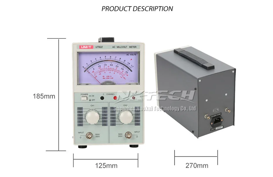 UNI-T UT621 аналоговое напряжение/цифровой вольтметр/аналоговый мультиметр 100uV-300V милливольтметр