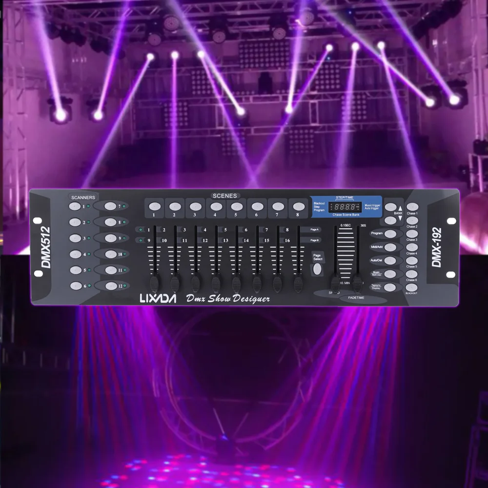 Профессиональное освещение для дискотеки контроллер 192 каналы DMX512 консоли для сцены вечерние партии диско DJ оператора оборудования