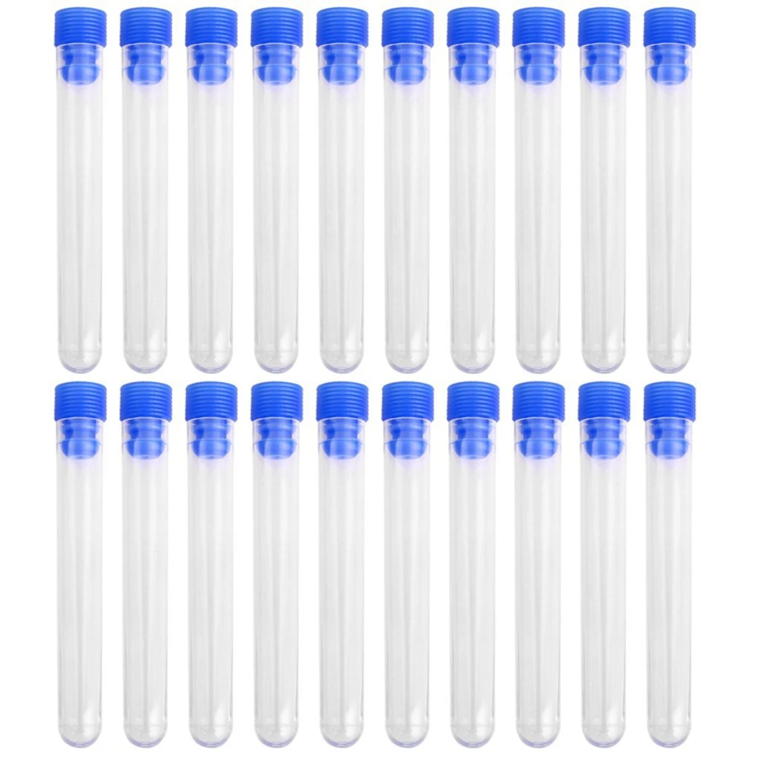 

20 Pcs. Not Graduated Plastic Test Tube Lab Test Tool With