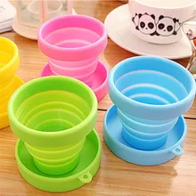 Портативная силиконовая телескопическая складная чашка, уличная Выдвижная Складная Питьевая чашка для путешествий, кемпинга, кофейная чашка для воды, зуб, жук