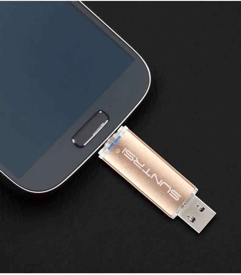 Suntrsi USB флешка 64 ГБ OTG USB 3,0 флешки высокопроизводительный металлический USB Stick пользовательский флэш-накопитель логотип USB флэш-накопитель 64