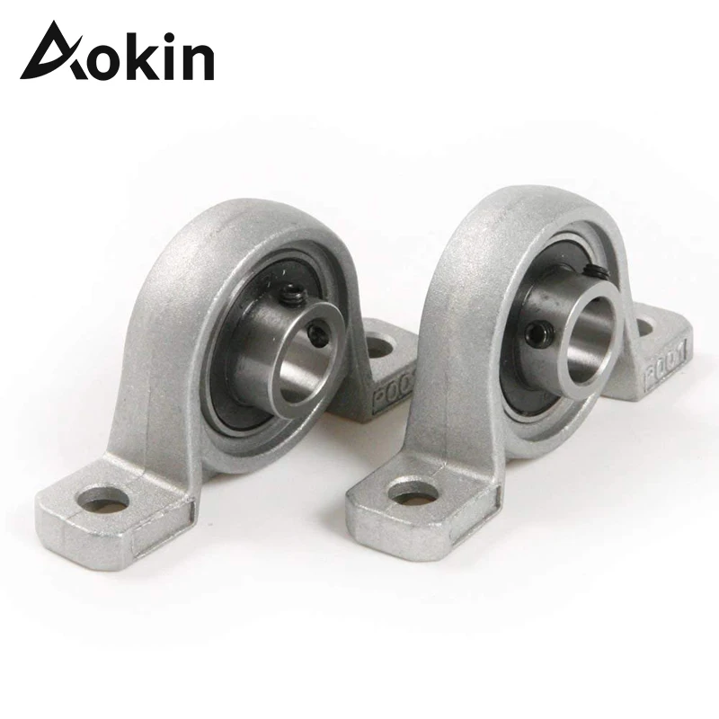 

Aokin 2pcs Bore Ball Bearing Pillow Block Zinc Alloy Diameter 8mm 10mm 12mm Mounted Support Kp08 Kp000 Kp001 KP002 Pillow Block