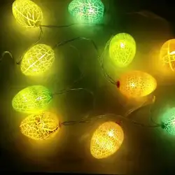1,65 м 10 красочных яиц светодиодный свет шнура дома вечерние Пасхальные день декоративные лампы