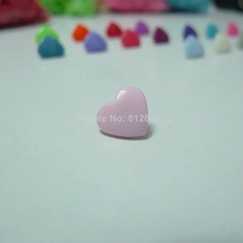 

200 Sets #B18 PASTEL PINK T5 Glossy KAM Heart Shaped Snap Buttons 25 Colors Available in Stock