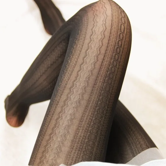 2016 fall new women's tights high quality fashion jacquard knit 70D velvet pantyhose for women 4 colors