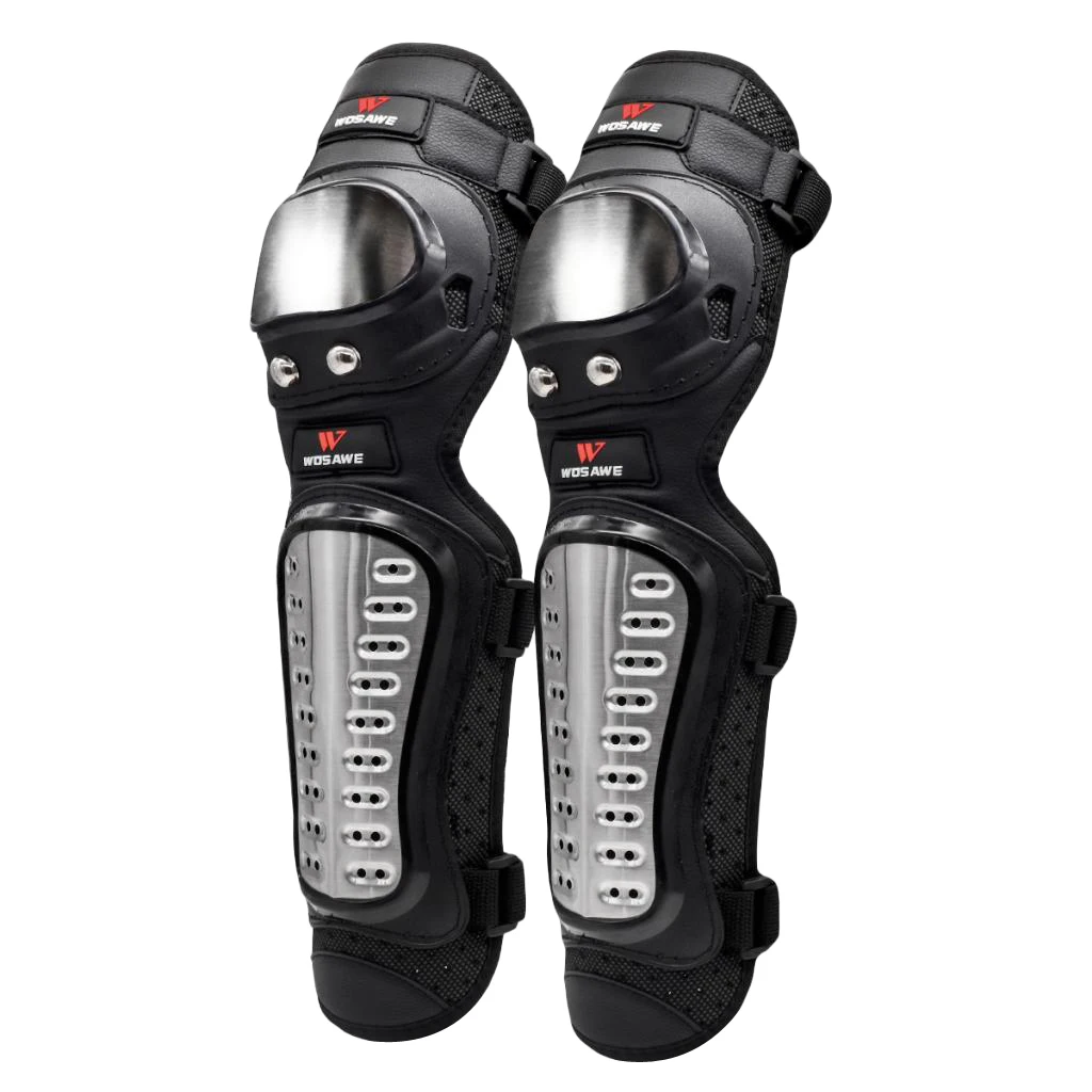 1 Pair Motorcycle Knee Pads Motocross Knee Protector Guard Moto Knee Protector Protective Gear Motorbike Riding Knee Black