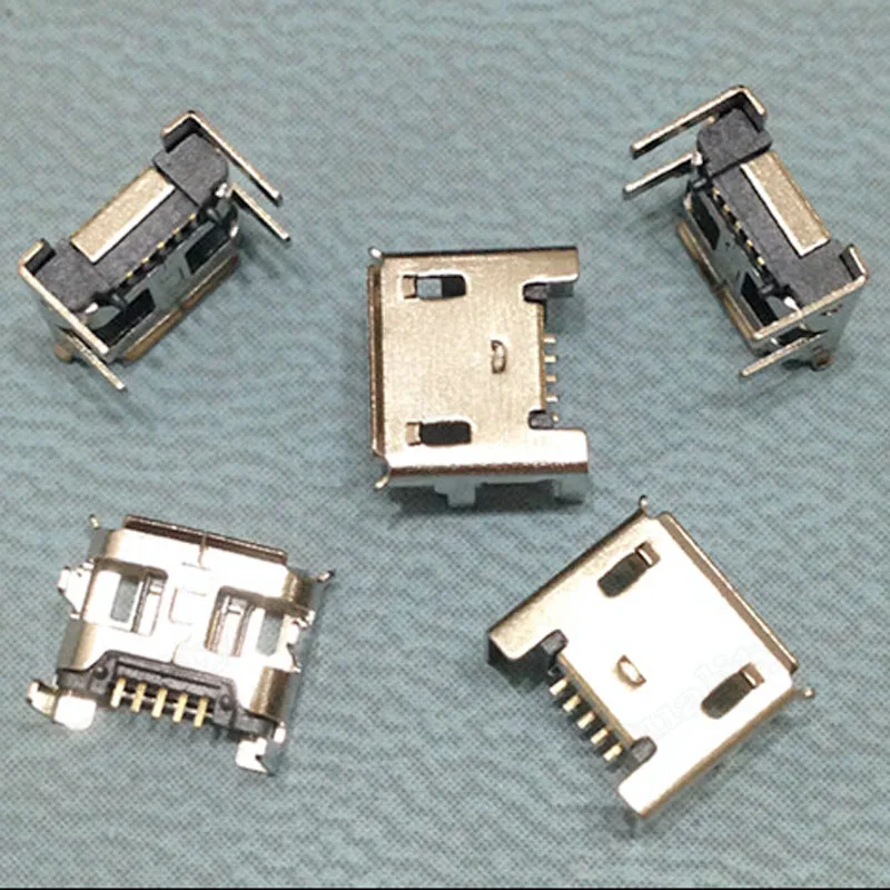 MICRO USB Connector 5 Pin Long Needle Gilded Female USB Socket 4 Feet Flapper Android Phone Plug cts 300k potentiometer gilded feet