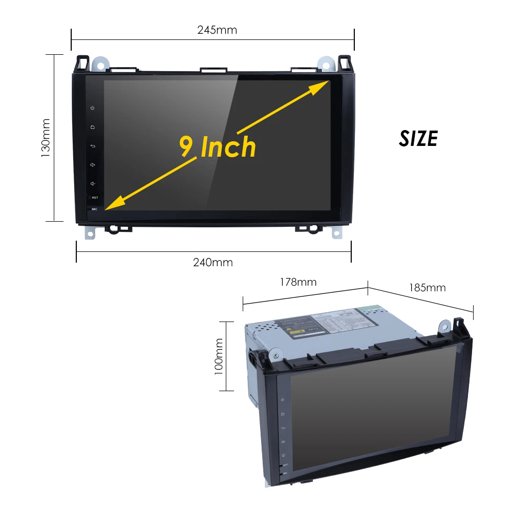 Discount DSP IPS Android 9.0 4G Car GPS For Mercedes Benz Sprinter B200 B-class W245 B170 W209 W169 radio stereo no dvd player 3