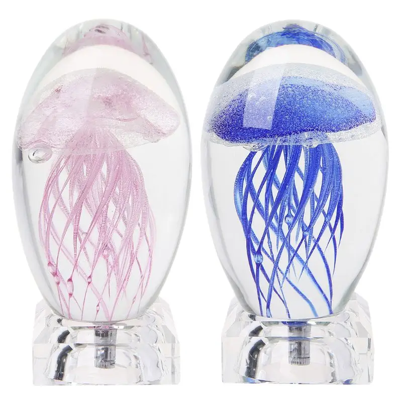 Colorful Jellyfish Crystal Table Lamp 3D LED Night Light With Light