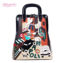 Aidocrystal Hot selling PU women handbag DIY cartoon one shoulder bag women big size bag