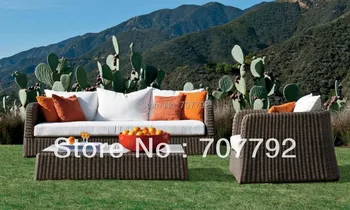 

Modern balconies wicker rattan furniture pe rattan material furniture sofa Set