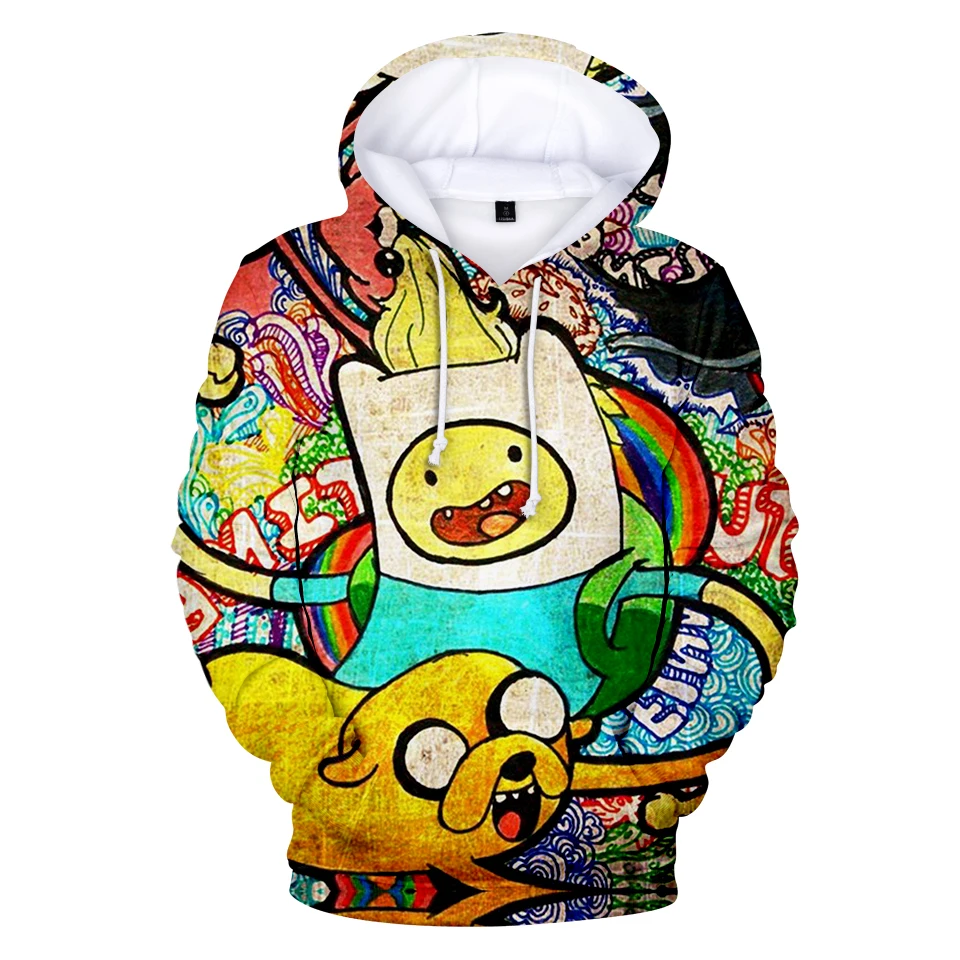  Hot sale Adventure Time Hoodies sweatshirts 3D print Fashion Cartoon Yellow Hoodie cool hoodie for 