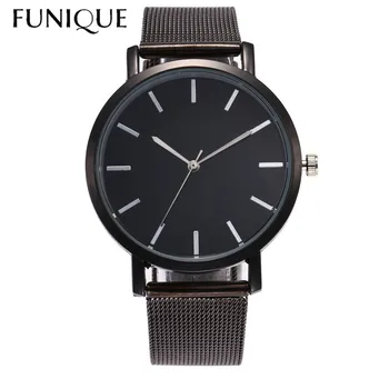 

FUNIQUE Luxury Feminino Wrist Watch Women Dress Analog Clock Watches Men Stainless Steel Bracelet Watch Dropshipping