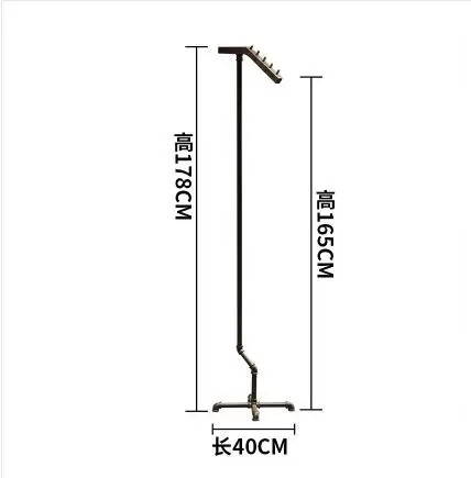 Вешалка для магазина одежды, ретро железная художественная твердая деревянная напольная стильная вешалка для одежды - Цвет: 3