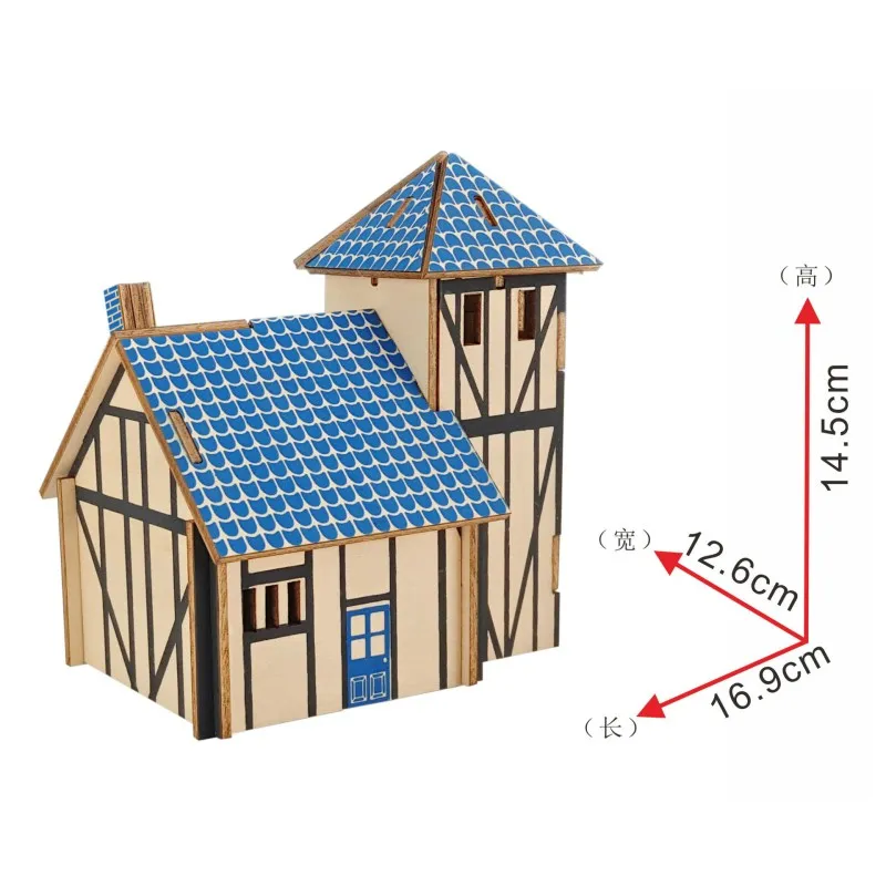 3D головоломка деревянные игрушки DIY Модель Строительный дом Пазлы для детей обучающая игрушка Западный дом и взрослые комплекты романтический дом Пазлы