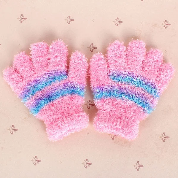 Valink новая мода для женщин девочек зимние теплые перчатки толстый коралловый флис полный палец рукавицы женские перчатки случайный цвет горячий