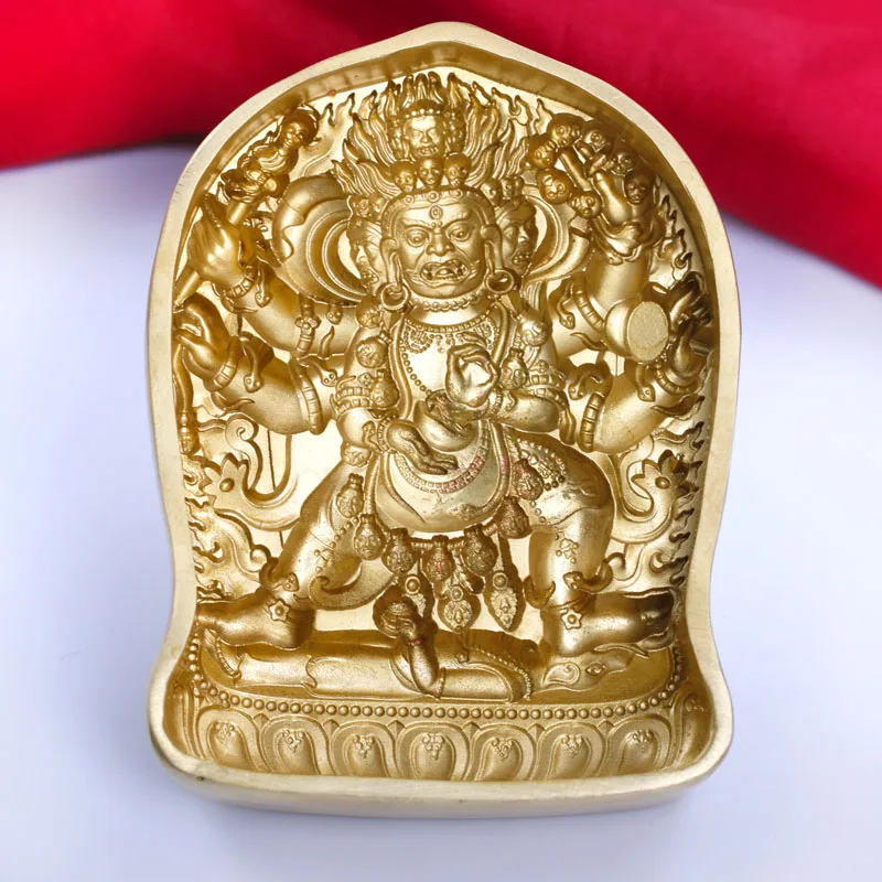 

Тибетский буддизм/Черная форма Mahaga dharmapalas TSA с шестью ручками/латунь/tsa par Buddha boutique, посвященная религии