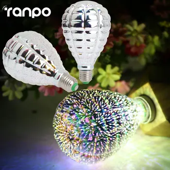 

3D Star Led Bulb E27 Colourful Fireworks Edison Bulb For Holiday Party Bar Christmas Decoration 220V LED Lamp Lamparas Bombillas