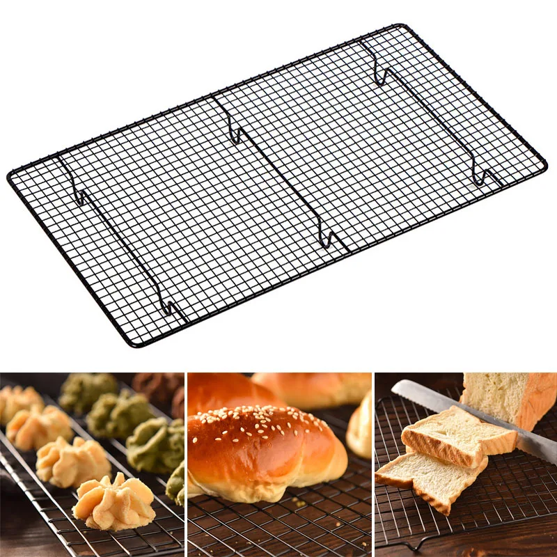 

Newly Non-Stick Wire Cooling Roasting Rack Baking Plate Tray Grate Grid Oven Baking Tool TE889
