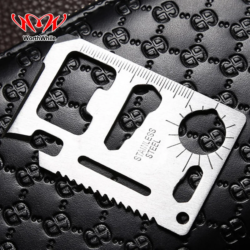 

WorthWhile Multifunction Military Knife Card Outdoor Camping Survival Accessories Universal Creative First Aid EDC Tool