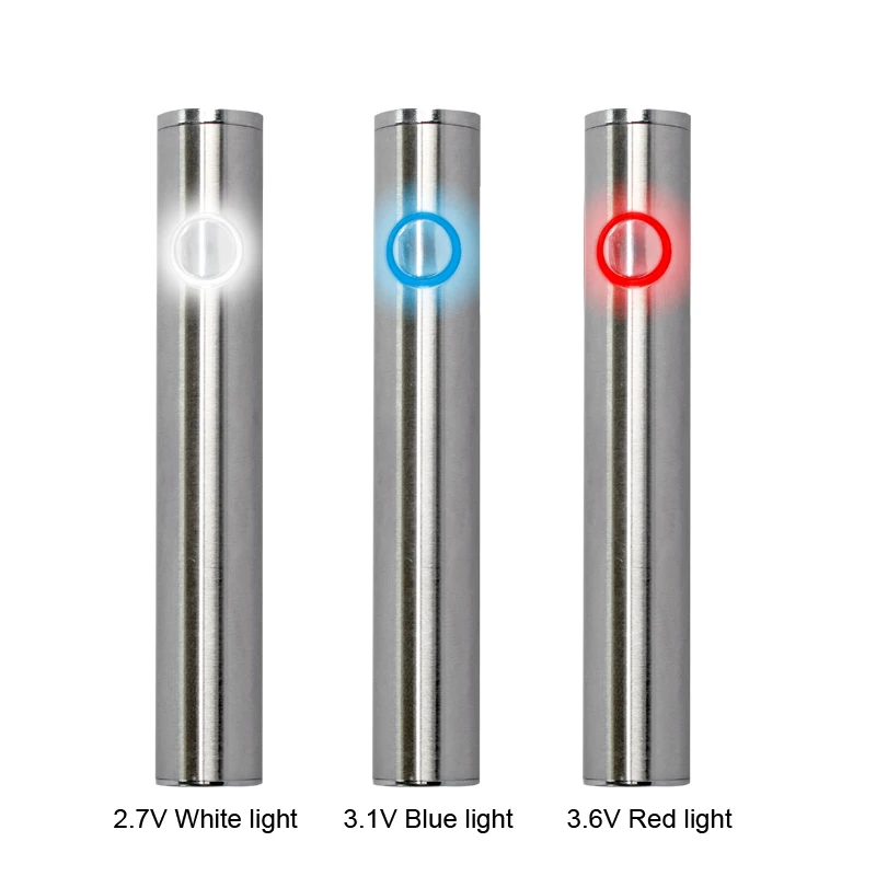 

5PCS/LOT Max C8 Preheating VV Battery 650mAh Adjustable Voltage Preheat Battery Bottom USB Charging Thick Oil Vaporizer Pen
