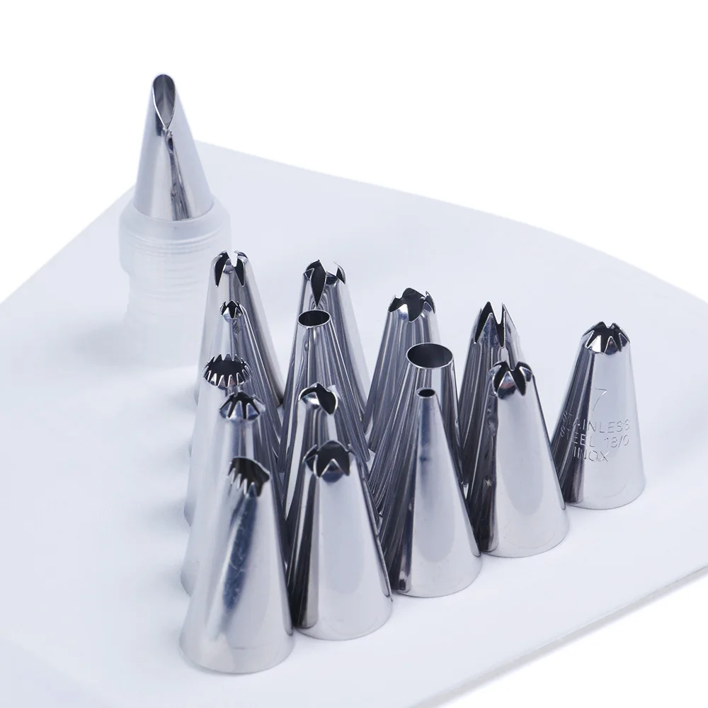 Buy 18Pcs/set Icing Piping Nozzles Pastry Bag Tips