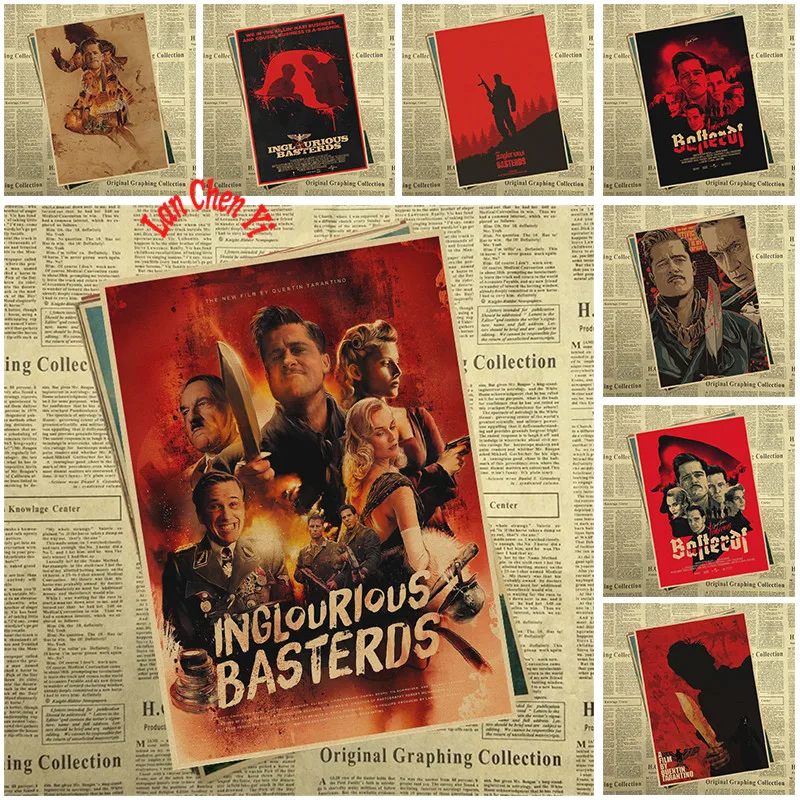 

Inglourious Basterds Kraft Paper Paint vintage Poster Wall Bar House Art Decor Posters Retro wall sticker