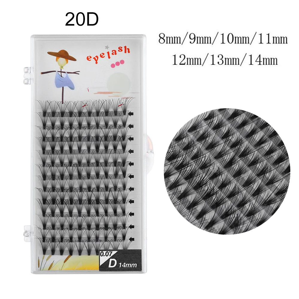 

1box big capacity 12 Lines 20D Eyelash Extensions 0.07mm Thickness Mink Strip Eyelashes Individual Lashes Natural Style C/D Curl