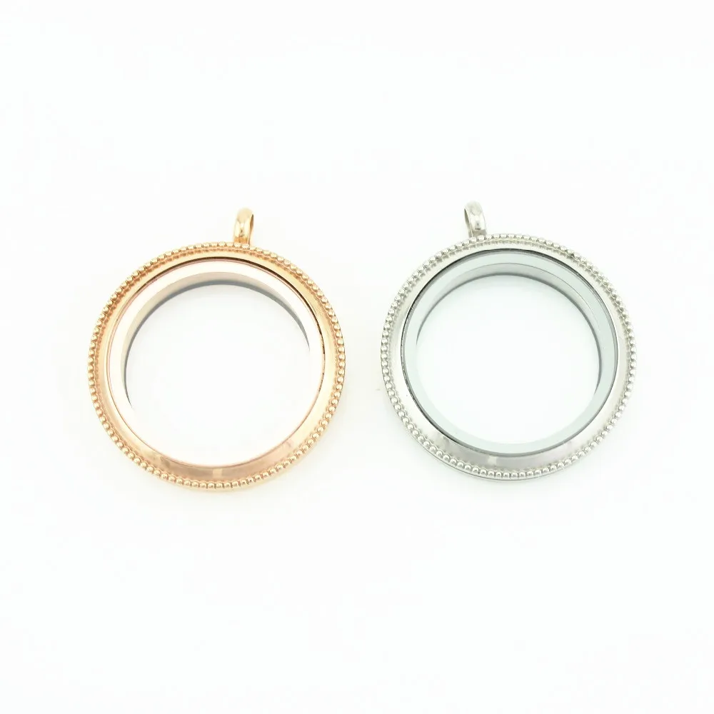 10pcs/lot 30mm Stainless Steel Screw Floating Locket Gold Silver