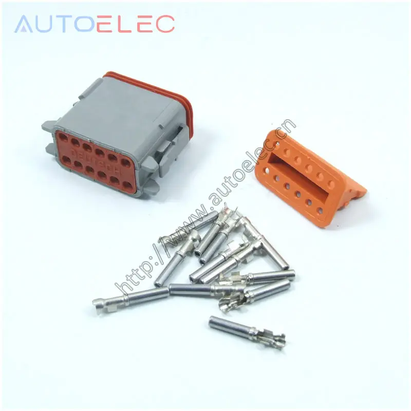 12 Pin DT06 12S разъемы OEM Deutsch DT серый и U barrel щипцы 1060 16 0122 для лодок KOMATSU kobelco|pin connector|terminal
