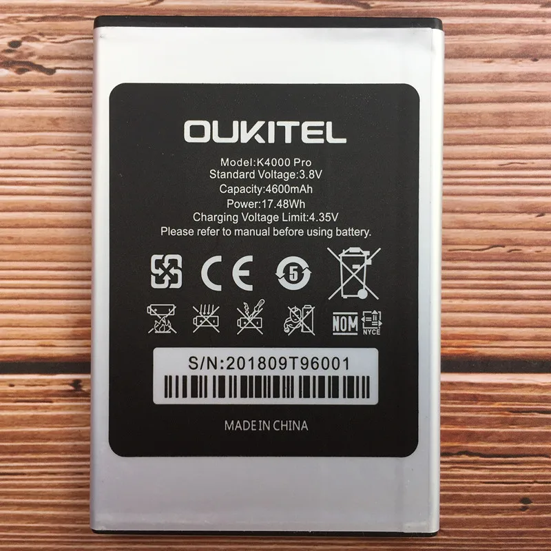 

For Oukitel K4000 Pro Battery 100% Original High Quality 4600mAh Rechargeable Li-ion Built-in Mobile Phone Batteries