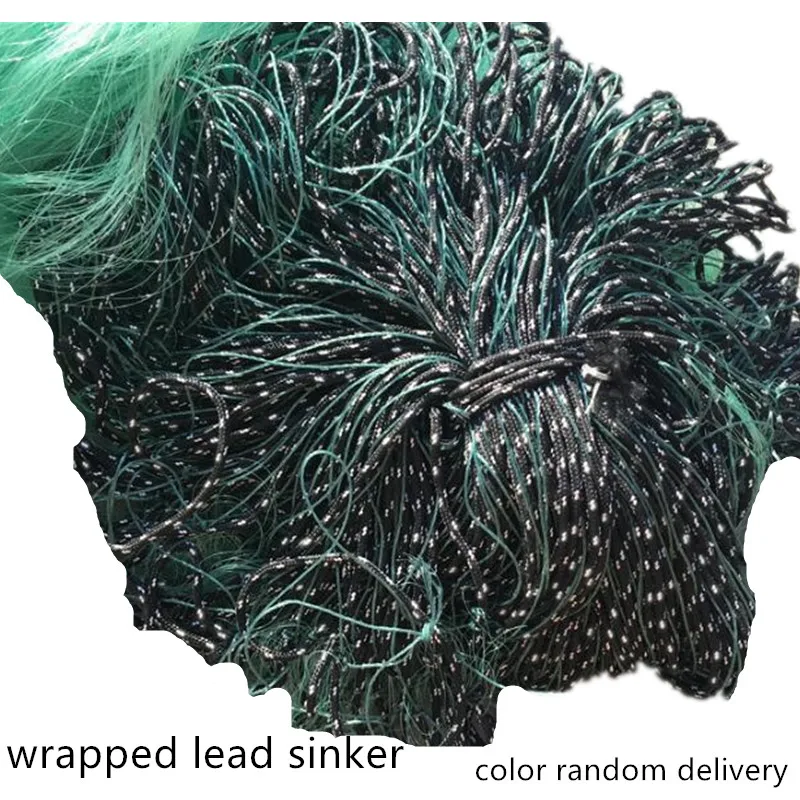 wrapped sinker 3layer 2cm-5cm mesh sink net green gill net fish trap nylon fishing net rede de pesca fishing network fish tool