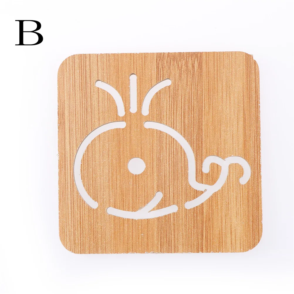 مصغرة لطيف الخشب كأس كوستر تحديد الموقع ل طاولة الطعام وعاء حامل عدم الانزلاق العزل حصيرة اكسسوارات المطبخ