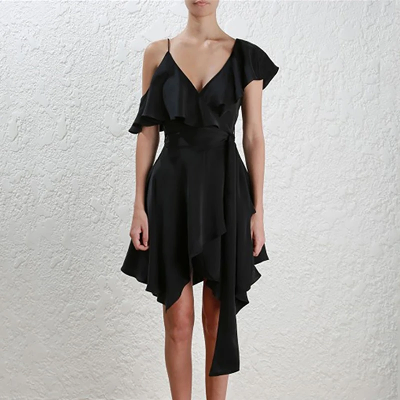 INDRESSME-2019-New-Fashion-Off-the-Shoulder-V-Neckline-Sashes-Ruffle-Women-Party-A-Line-Midi (3)
