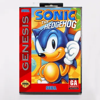

Sonic The Hedgehog 1 Game Cartridge 16 bit MD Game Card With Retail Box For Sega Mega Drive