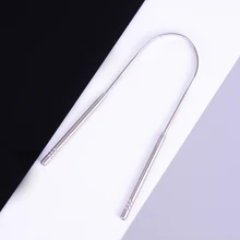 Стоматологическая гигиена полости рта инструменты для ухода за глазами Нержавеющая сталь язык скребок очиститель свежее дыхание чистки покрытый язык Зубная щётка